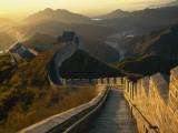 A Backlit View of the Great Wall of China at Juyongguan