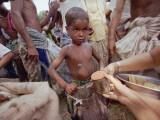 Red Crescent Volunteers Distribute Food to Cyclone Affected People