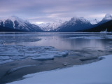 The Lewis Range and Partially Frozen Lake Mcdonald
