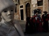 Venetians Walking around Piazza San Marco in Costume During Carnival