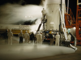 A Launch Crew Pumps Liquid Oxygen into the Pioneer Iv's First Stage