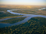 Aerial of the Confluence of the Yellowstone and Missouri Rivers