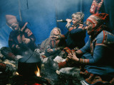 A Lapp Family Prepares a Meal in their Tent