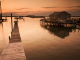 Docks and Boathouses in Tylerton on Smith Island  Chesapeake Bay