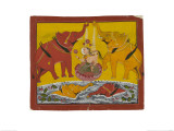 Two Elephants Bathing Gaja Lakshmi