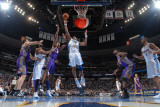 Phoenix Suns v Denver Nuggets: Shelden Williams and Channing Frye