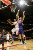 New York Knicks v Toronto Raptors: Leandro Barbosa and Timofey Mosgov