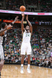 San Antonio Spurs v Utah Jazz: Paul Millsap and Antonio McDyess