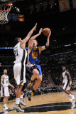 Golden State Warriors v San Antonio Spurs: David Lee and Tim Duncan