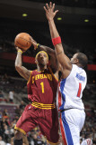 Cleveland Cavaliers v Detroit Pistons: Daniel Gibson and Tracy McGrady