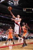 Phoenix Suns v Portland Trail Blazers: Earl Barron and Brandon Roy