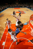Denver Nuggets v New York Knicks: Nene  Amar'e Stoudemire and Danilo Gallinari