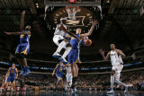 Golden State Warriors v Dallas Mavericks: Jason Terry  Alexis Ajinca and Andris Biedrins