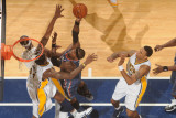 Charlotte Bobcats v Indiana Pacers: Stephen Jackson and Solomon Jones