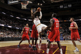 Philadelphia 76ers v Cleveland Cavaliers: JJ Hickson  Evan Turner  Elton Brand and Jrue Holiday