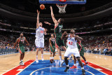 Milwaukee Bucks v Philadelphia 76ers: Spencer Hawes and Andrew Bogut