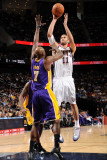 Los Angeles Lakers v New Jersey Nets: Brook Lopez and Lamar Odom
