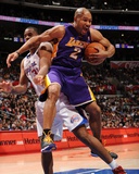 Los Angeles Lakers v Los Angeles Clippers: Derek Fisher and Jarron Collins