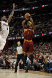 Miami Heat v Cleveland Cavaliers: Daniel Gibson and LeBron James