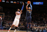 Denver Nuggets v New York Knicks: Carmelo Anthony and Ronny Turiaf