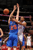 New York Knicks v Los Angeles Clippers: Brian Cook and Timofey Mozgov
