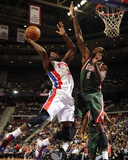 Milwaukee Bucks v Detroit Pistons: Rodney Stuckey and Larry Sanders