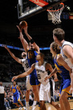 Golden State Warriors v San Antonio Spurs: David Lee  Tim Duncan and Ime Udoka