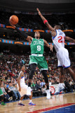 Boston Celtics v Philadelphia 76ers: Rajon Rondo and Jodie Meeks