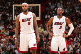 Phoenix Suns v Miami Heat: LeBron James and Dwyane Wade
