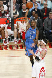Oklahoma City Thunder v Houston Rockets: Kevin Durant and Brad Miller