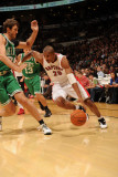 Boston Celtics v Toronto Raptors: Leandro Barbosa and Semih Erden