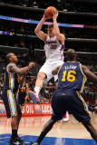 Utah Jazz v Los Angeles Clippers: Blake Griffin  Raja Bell and Francisco Elson