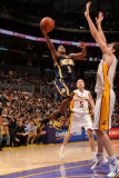 Indiana Pacers v Los Angeles Lakers: TJ Ford and Pau Gasol