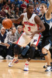 Detroit Pistons v Minnesota Timberwolves: Rodney Stuckey and Luke Ridnour