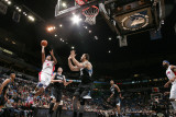 Detroit Pistons v Minnesota Timberwolves: Charlie Villanueva and Nikola Pekovic