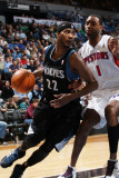 Detroit Pistons v Minnesota Timberwolves: Corey Brewer and Tracy McGrady