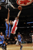 Oklahoma City Thunder v Toronto Raptors: Nenad Kristic and Leandro Barbosa
