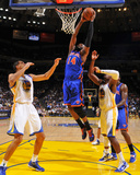 New York Knicks v Golden State Warriors: Ronny Turiaf and Andris Biedrins