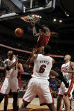 Miami Heat v Cleveland Cavaliers: JJ Hickson  Chris Bosh  LeBron James and Zydrunas Ilgauskas
