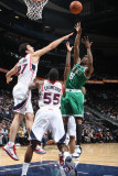 Boston Celtics v Atlanta Hawks: Marquis Daniels and Zaza Pachulia