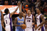Denver Nuggets v Phoenix Suns: Hedo Turkoglu  Josh Childress and Channing Frye
