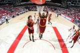 Cleveland Cavaliers v Houston Rockets: Antawn Jamison anderson Varejao and Luis Scola