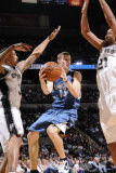 Minnesota Timberwolves v San Antonio Spurs: Luke Ridnour  George Hill and Tim Duncan