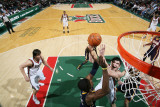 Indiana Pacers v Milwaukee Bucks: Ersan Ilyasova and Roy Hibbert