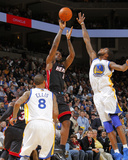 Miami Heat v Golden State Warriors: Lebron James and Dorell Wright