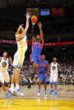 Detroit Pistons v Golden State Warriors: Andris Biedrins and Richard Hamilton