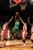 Boston Celtics v Toronto Raptors: Marquis Daniels andrea Bargnani and Linas Kleiza