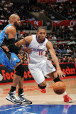 Orlando Magic v Los Angeles Clippers: Eric Gordon and Vince Carter