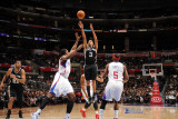 San Antonio Spurs v Los Angeles Clippers: George Hill  DeAndre Jordan and Baron Davis