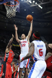 Toronto Raptors v Detroit Pistons: Tayshaun Prince  Sonny Weems and Ben Wallace